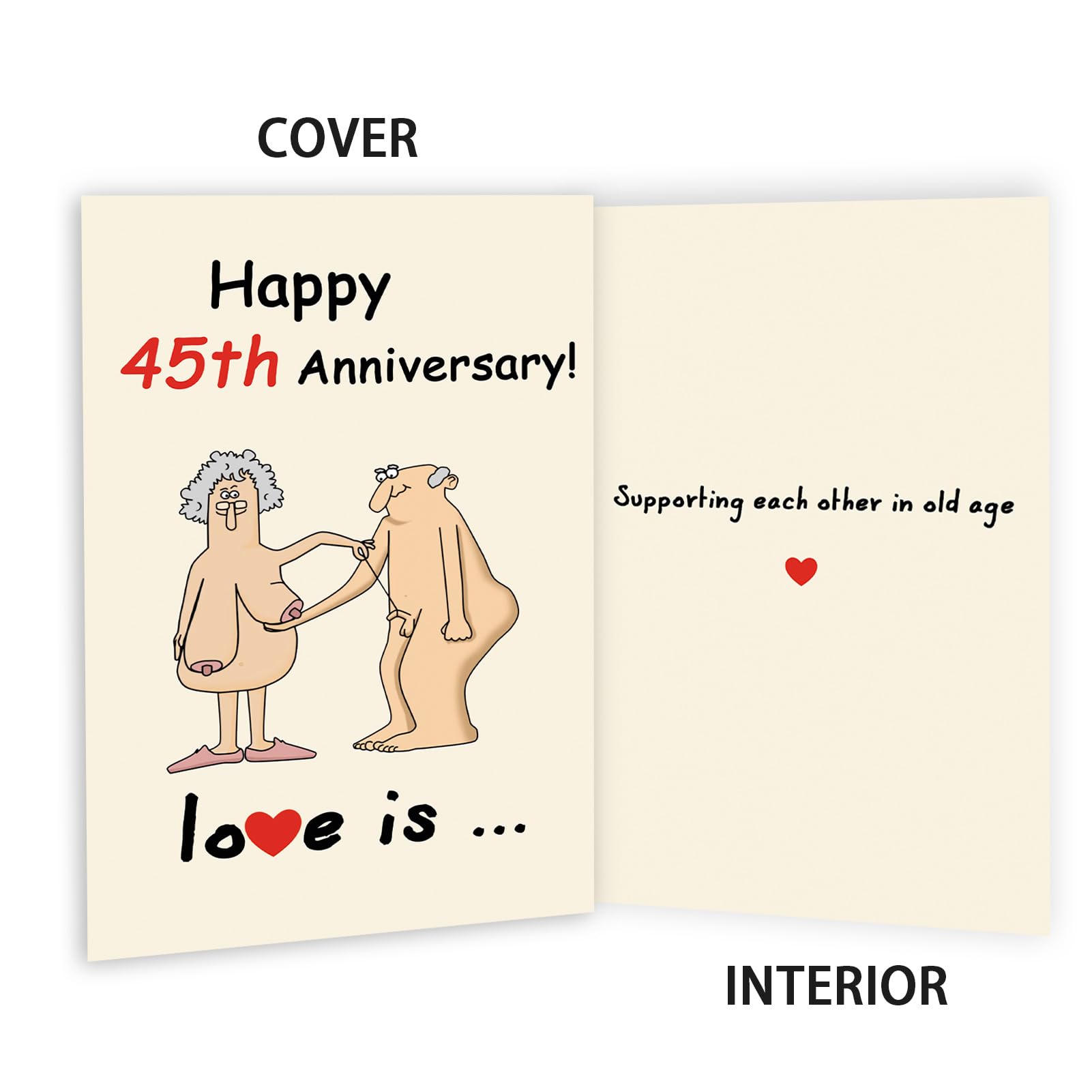 Amazon.com : Abeletree Happy 45th Anniversary Card for Men Women