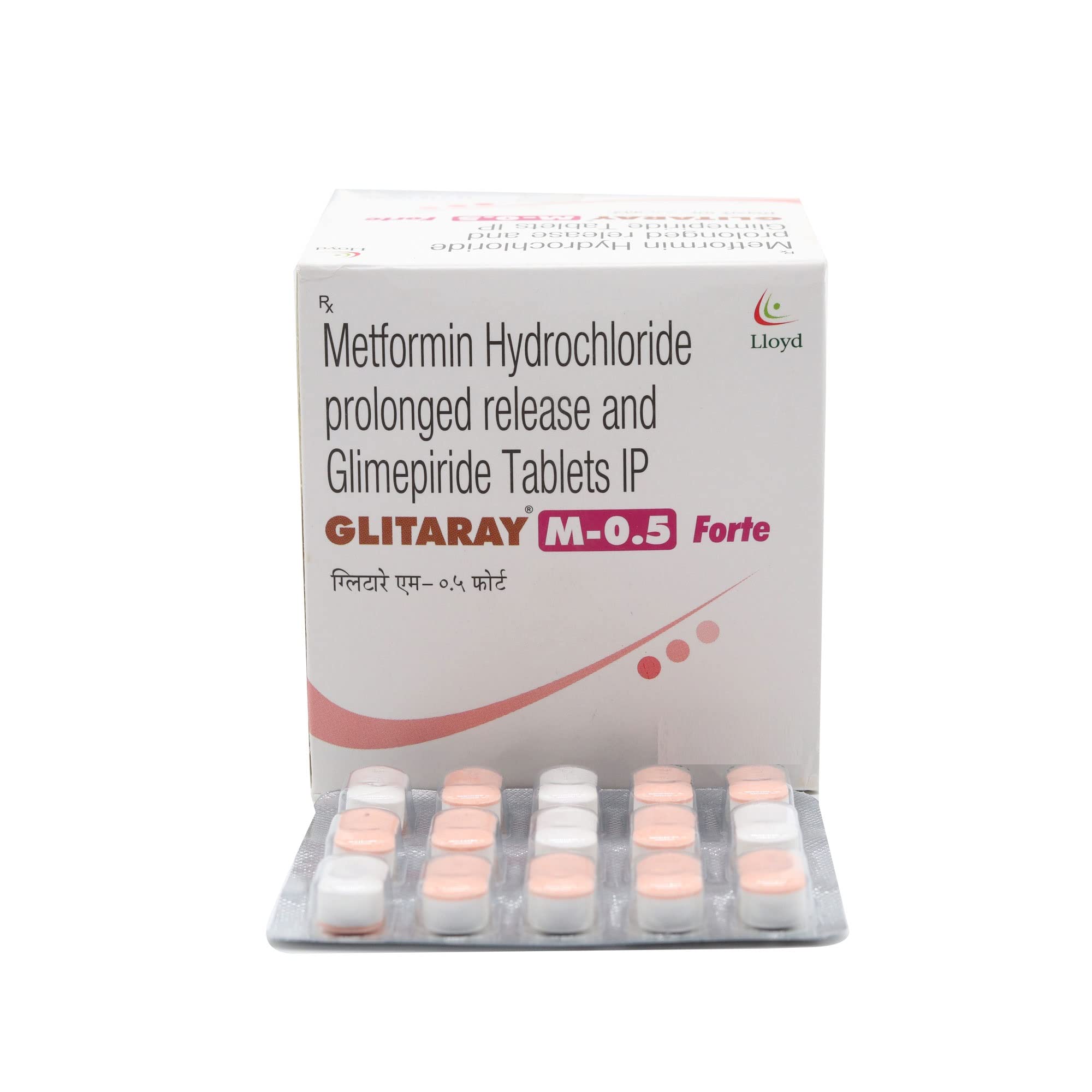 GLITARAY M-0.5MG FORTE - Strip of 15 Tablets
