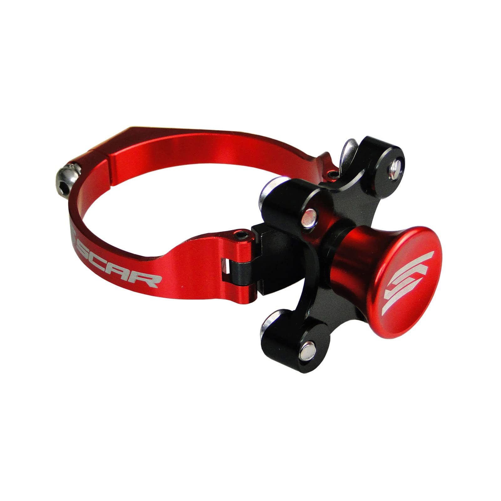 SCAR Dispositivo Forcella di Partenza Compatibile con HONDA CR CRF CRFR CRFRX 250 450 97-26 KAWASAKI KX KXF 06-26 SUZUKI 02-26 - Rosso