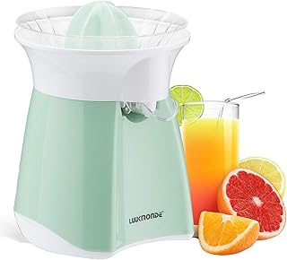 LUUKMONDE Electric Citrus Juicer, Orange Juicer with Lockable Pour Spout, All-Copper Motor and Universal Cone - Electric lemon squeezer for Orange Lemon Lime Grapefruit