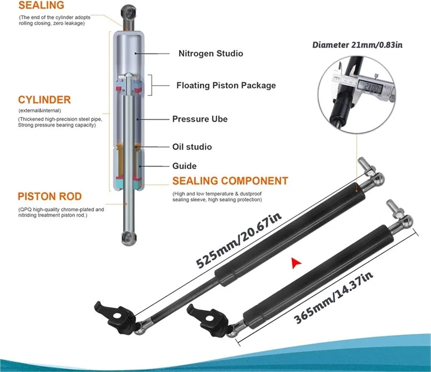 Car Hood Struts 2Pcs/Set Front Hood Bonnet Lift Support Gas Strut Shock Steel Support Rod Fit for Lexus SC430 2000-2010 Base Convertible 2-Door Hood Steady