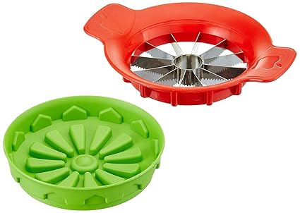 Bright Metal Plastic & Stainless Steel Apple Cutter (Red) - Colors May Vary (Pack of 1)