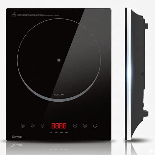 Induction Cooktop, TOPWISH Portable Hot Plate Electric Induction Burner, 10
