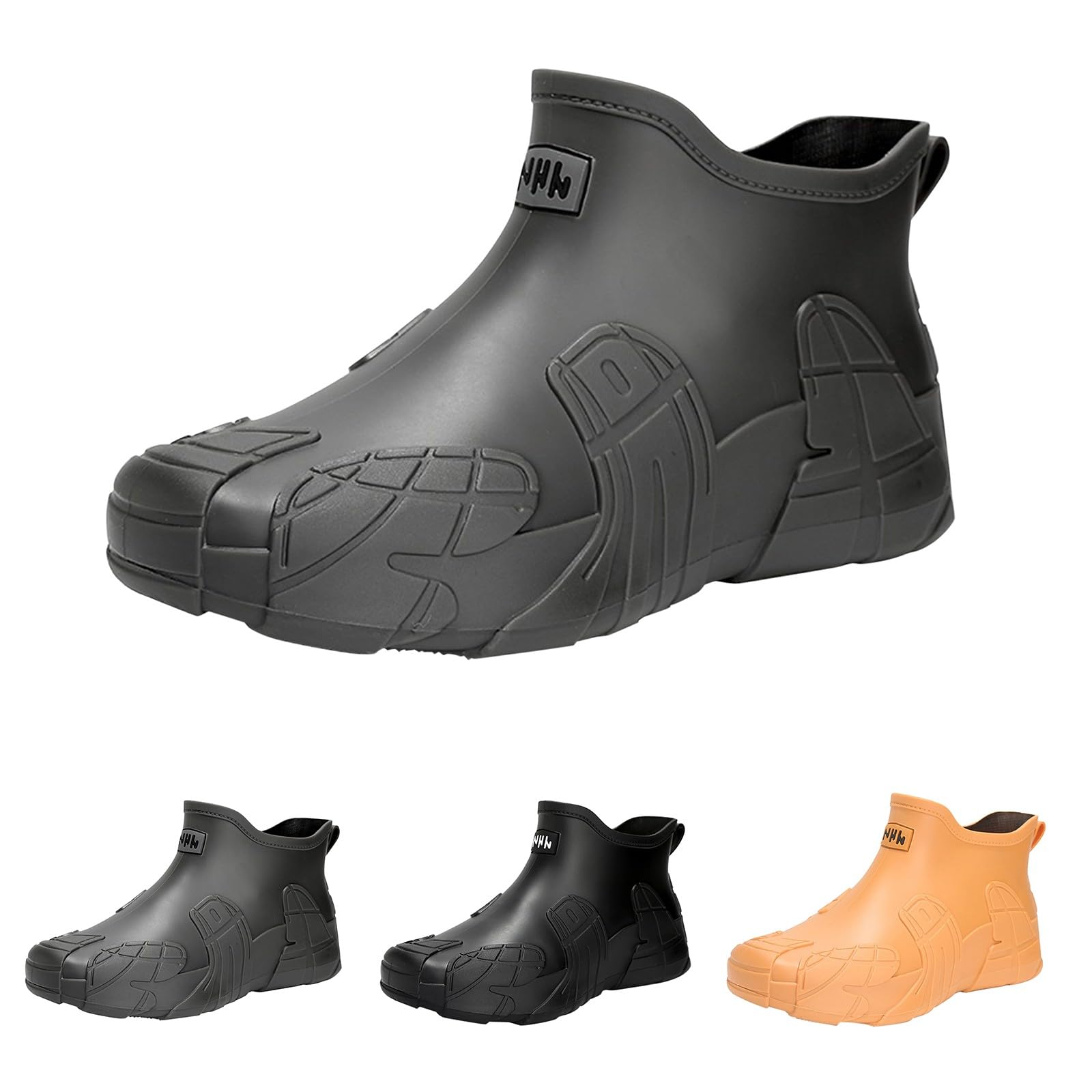 Męskie kalosze Cyberpunk Techwear Avant Garde Formowane 3D Kalosze Niski Krój Wodoodporne Botki Masywna Podeszwa Festiwal Spacer