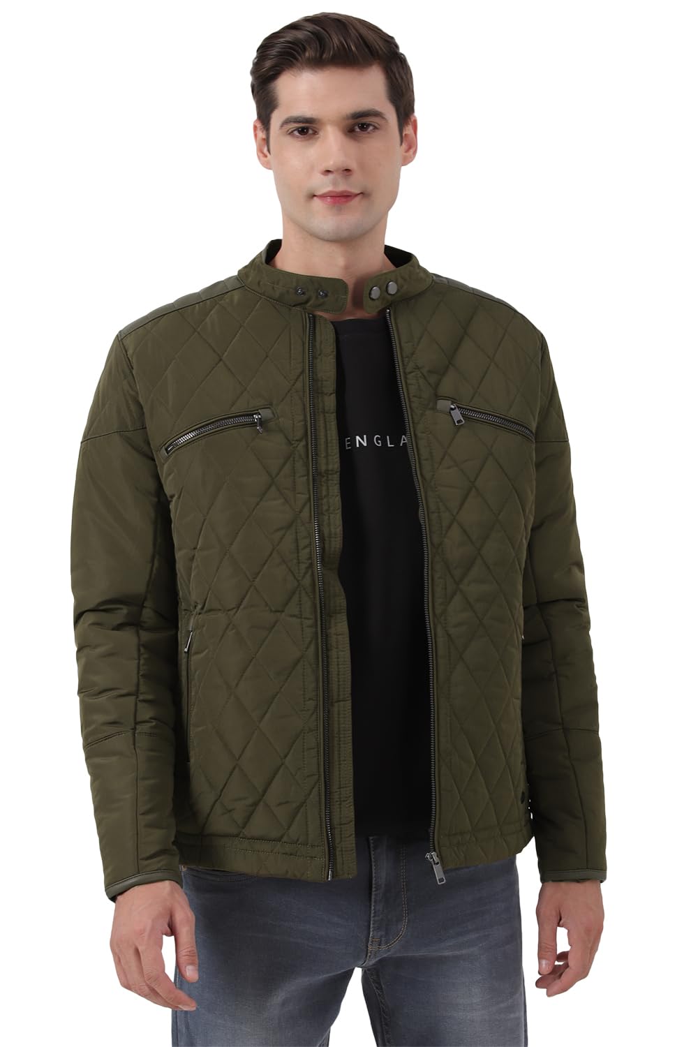peter england Men's Polyester Standard Length A-Line Coat-picture-42