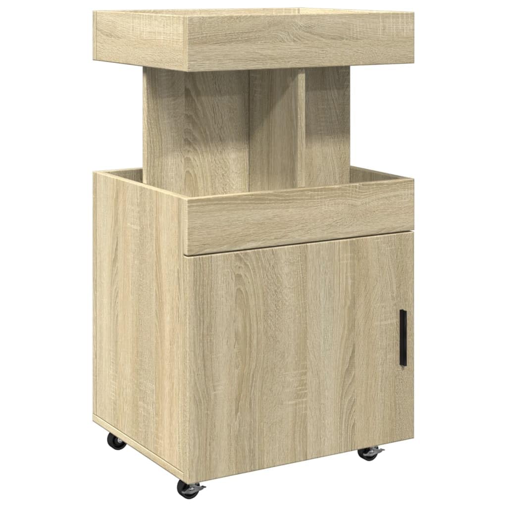 Carrello da bar in rovere Sonoma, 50 x 41 x 89 cm, in legno