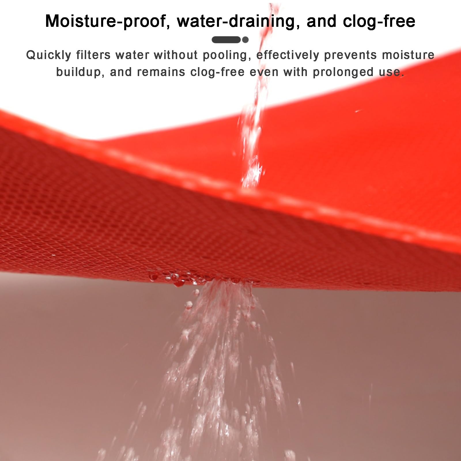 Alfombra Bañera Antideslizante Drenaje, Secado Rápido, para Ducha Y Bañera, Cocinas, Restaurantes, Baños, Piscinas, Pasillos, Zonas Húmedas, Comercial(Red,1.2m*1m)