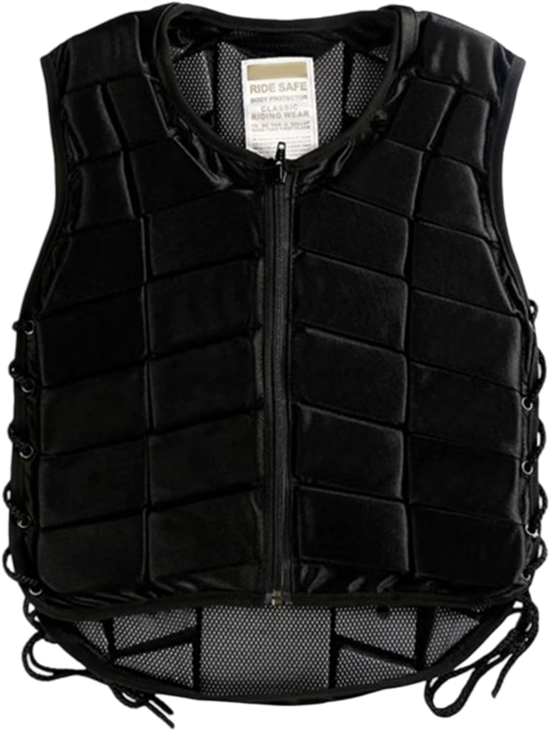 Equestrians Protective Vest Protective Shock Absorption Armors Equestrians Vest with Zipper Adjustable Strap Horse Riding Training Waistcoat