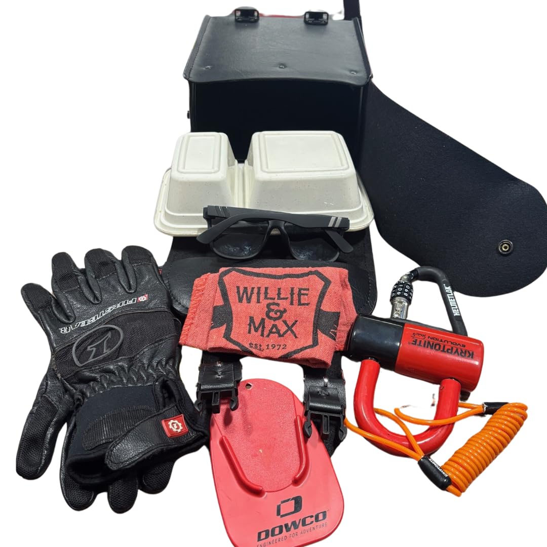 Dowco Willie & Max Black Jack Borsa per Sissy Bar Moto Pelle Sintetica 20,3x25,4x11,4 cm Nero