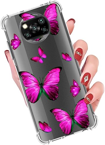 Miniatura 5 de Funda para Poco X3 NFCPoco X3 ProPoco X3 Linda Caso, Transparente Flexible Bumper TPU Suave Caucho Silicona Funda Teléfono Funda para Xiaomi Poco X3