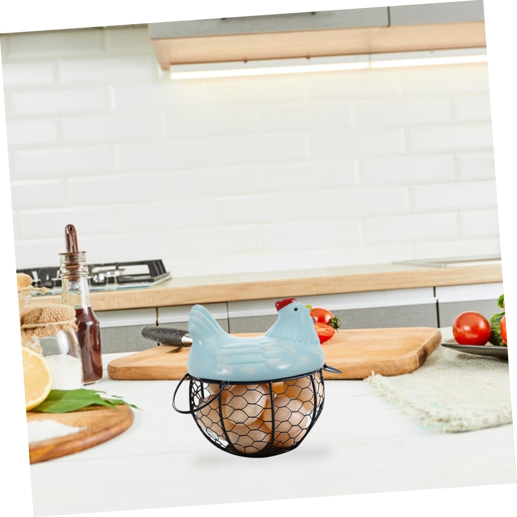 1pièce Panier De Rangement Œufs Forme De Poulet Décoration De Bureau Maison Panier Support Pour Œufs Et Collations Accessoire Décoratif Pour Cuisine Et Salle à Manger