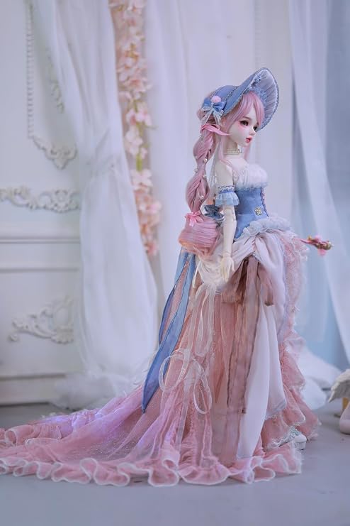 Hand-Painted BJD Doll 1/3,22.8 inches(56cm) Tall,Luxury and Gorgeous Doll,PVC Body with 31 Movable Joints,Desk & Wall Decoration,For ages 15+ only(Handmade Makeup Plus)