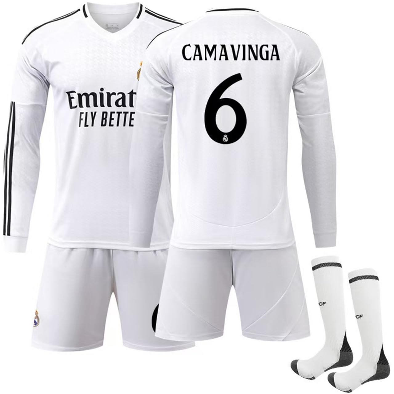 レアル　マドリード　サッカー　ユニフォーム　ホーム　長袖　ホワイトXLサイズ Amazon.co.jp: レアル·マドリード 長袖 サッカー ユニフォーム24