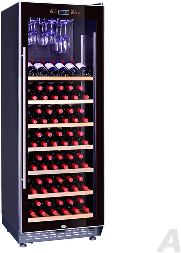 Beer Wine Cellar Fridge Freestanding Chiller,Freestanding Touchscreen Wine Cooler, Black