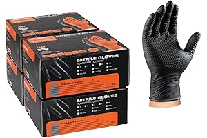 10mil Black Disposable Nitrile Gloves