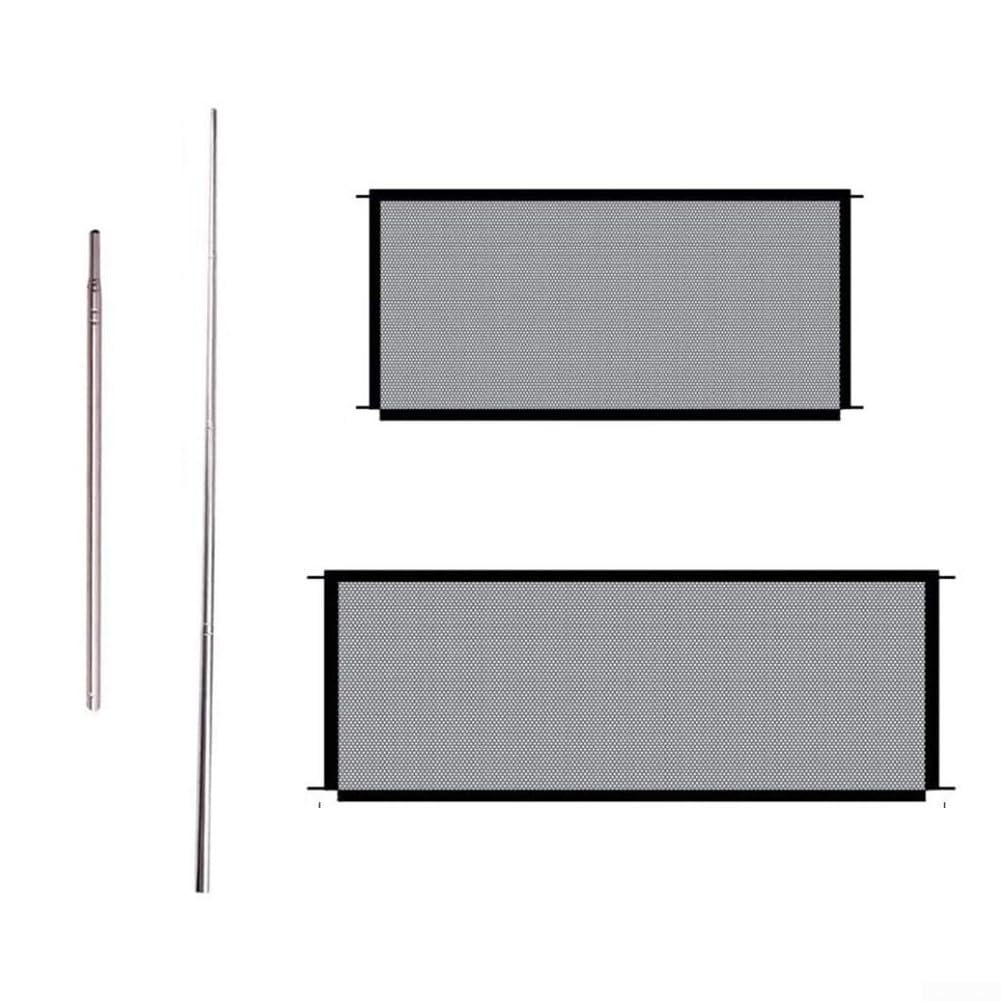 Retractable Stair Gate for Pets and Babies – 72 cm x 180 cm Adjustable Safety Barrier, Titanium Silver Fabric, Scratch-Resistant & Lightweight(black-72 * 120cm)