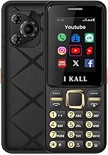 IKALL I7 4G Keypad Mobile Phone | 2.4" Display | 2500mAh Battery | Type-C Charging | Dual SIM | Preloaded FB & Utube Apps (Black)