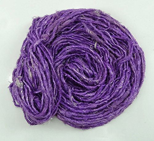 Valuevintage 100G/ 1 Skein Recycled Banana Silk Yarn Hand-Spun Soft Yarns - Lavender #TOP7