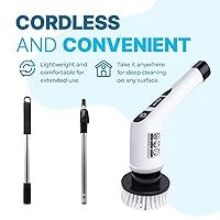 Vista 4 de PURSONIC Cepillo de limpieza recargable inalámbrico con 7 cabezales, extensible y versátil para una limpieza sin esfuerzo