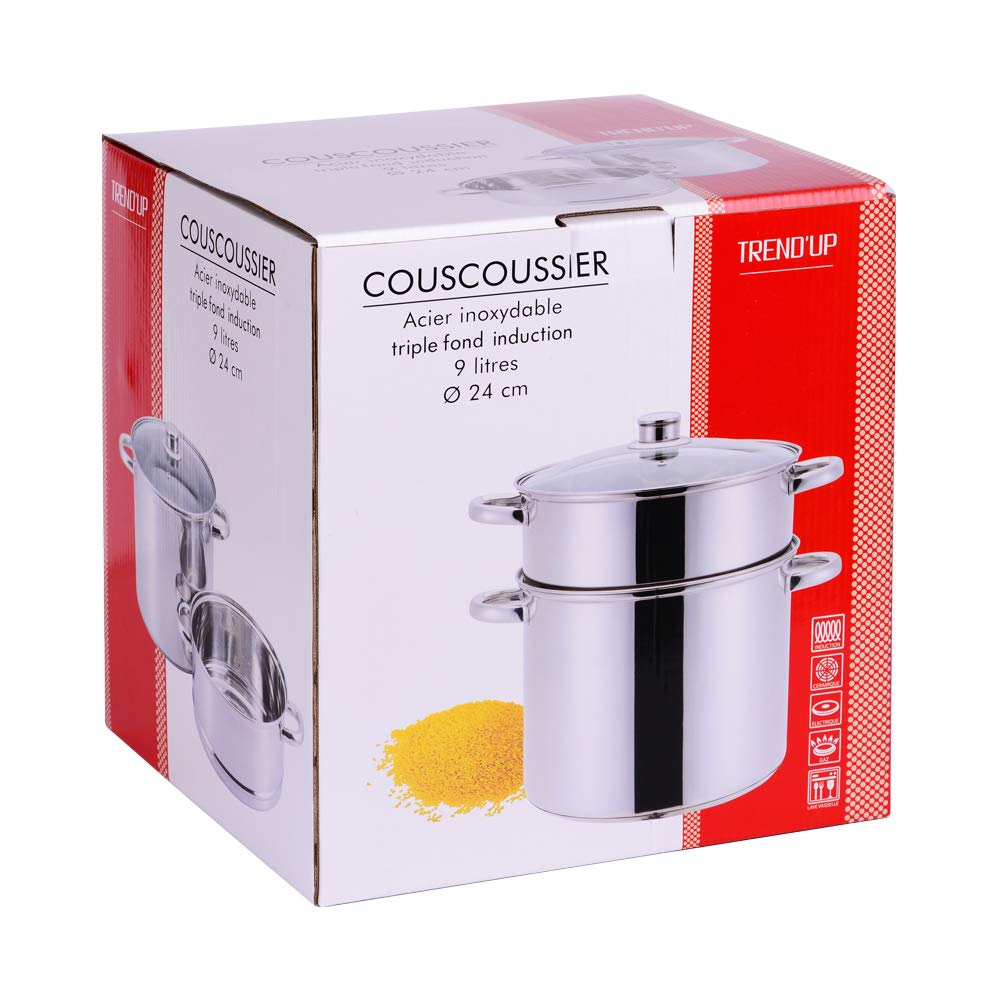 Trend'up - Couscoussier inox 24 cm 9 litres