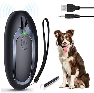 Anti Barking Device for Dog, Stop Dog Bark Control Devices Training Tool Handheld Dog Barking Deterrent 16.4FT Rechargeable Anti-bark Stopper Stopping Dog Barking No Bark Collar Safe Humane for Dogs