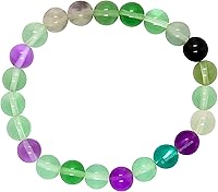 Vista 533 de Amazing Gemstone Pulsera de cristal para mujeres y hombres, pulsera de cristal curativo de protección, pulsera elástica con cuentas de piedras