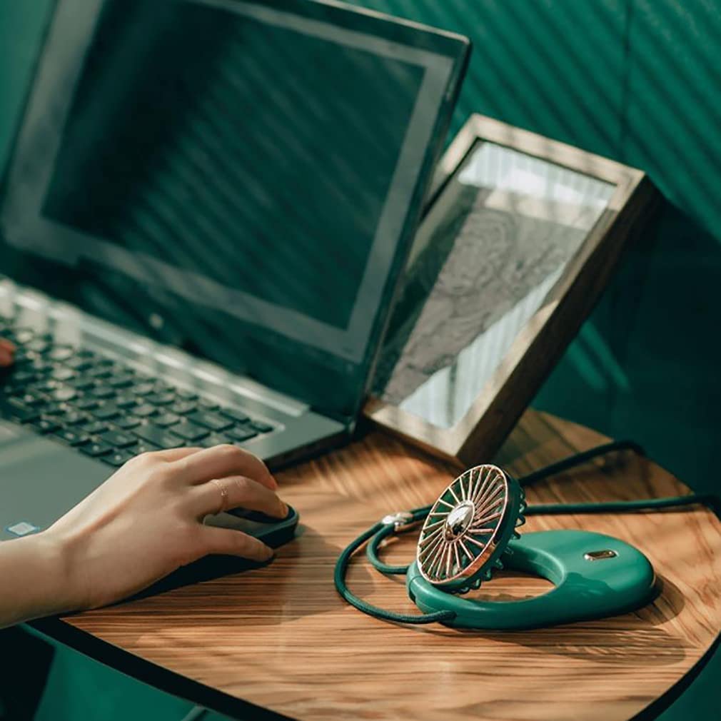 Wentylator elektryczny można zawiesić na szyi Mini ręczny wentylator Mały wentylator na baterie Przenośny wentylator elektryczny zasilany przez USB do domu na zewnątrz Trave Cool (biały)