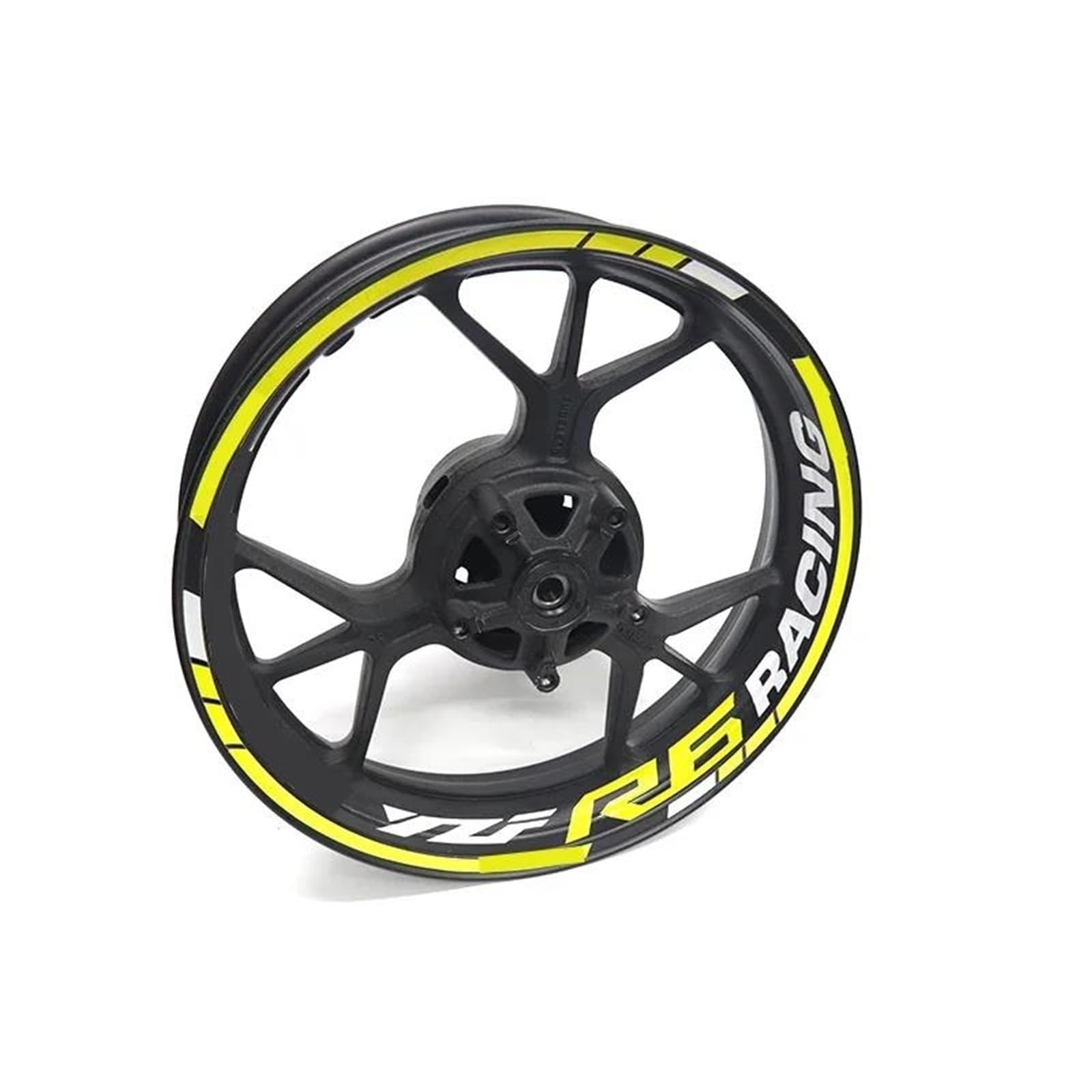Stickers Motorcycle Wheel Stickers Night Reflective Decorative Rim for Yamaha R6 YZFR6 YZF-R6(Style 5)