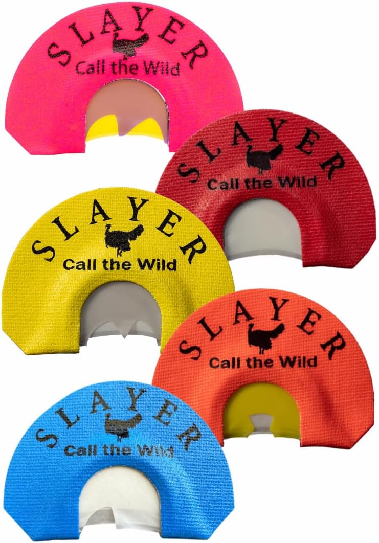 Slayer Calls Foundation Turkey Series Starter 5‑Pack – Turkey Mouth Calls Bundle with Straight Double, Ghost Cut, Yella Yelper, Quad Hen & Close Talker Diaphragms – Balanced Full‑Season Calling
