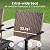 PHI VILLA 7 Pieces Patio Dining Set with Umbrella for 6, 60” Large Metal Iron Dining Table & Cushioned Rattan Wicker Chairs & 13ft Beige Umbrella for Patio, Deck, Yard, Porch