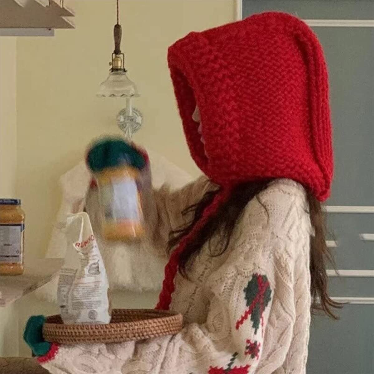 Czapka Beanie Czapka Zimowa Damska Dzianinowa Traper Wiatroszczelna Bomberka Kolarstwo Z Klapką Na Uszy (beżowa Jeden Rozmiar)