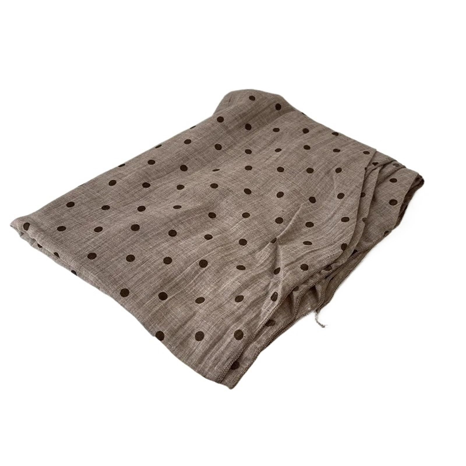 Pañuelo Mujer Bufanda de Lino y algodón con Lunares, Larga, cálida versátil, for otoño e Invierno, for Hombre Mujer(Khaki)