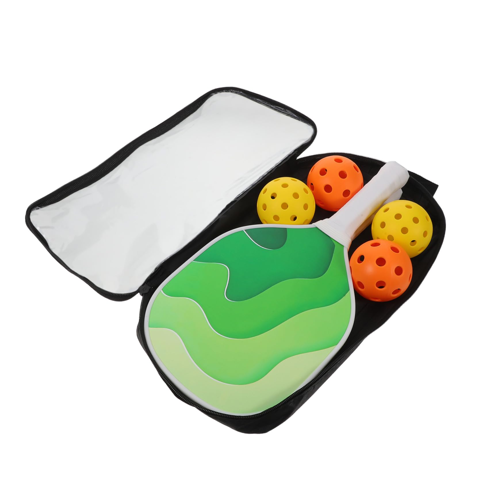 POPETPOP Racchetta Da Pickleball Set Per Gioco All Aperto Kit Di Allenamento Con Palline e Borsa Attrezzatura Sportiva Leggera Per Viaggi e Attività Indoor