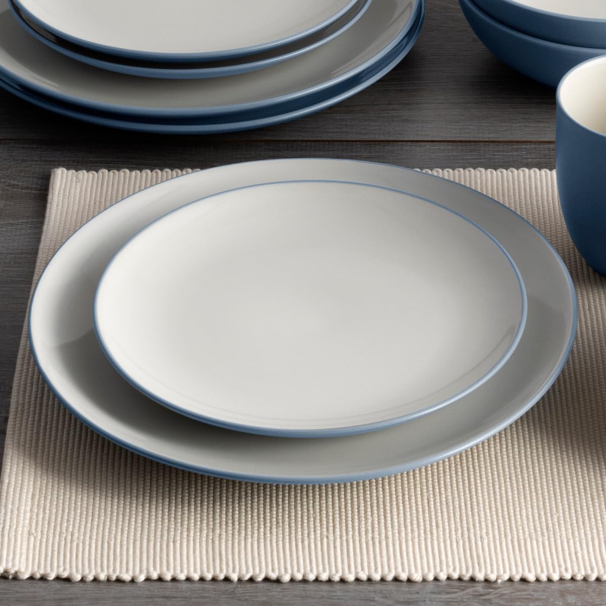 Noritake Colorwave Ice 16-Piece Coupe Set, Service for 4 in Blue/Ice