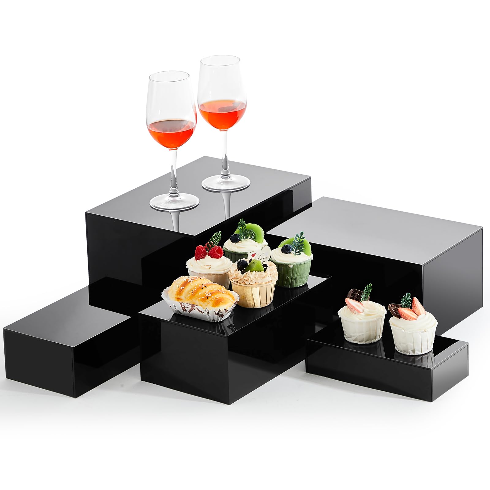 Photo 1 of Sintuff Acrylic Display Stands (5 Pcs, Black)