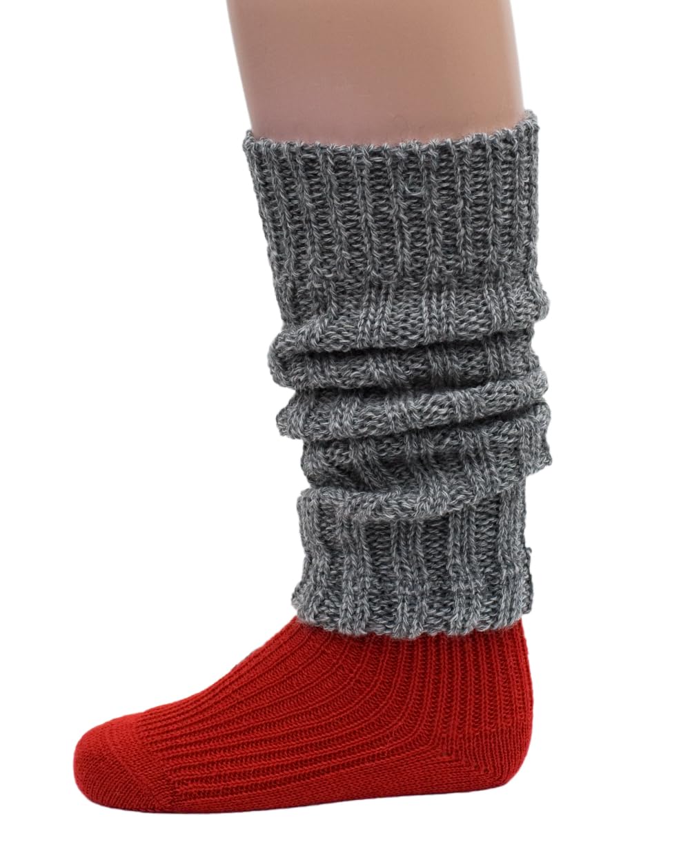Hirsch Natur, Merino Children's Leg Warmers Chunky Knit 100% Virgin Wool (kbT), Norwegian, One Size