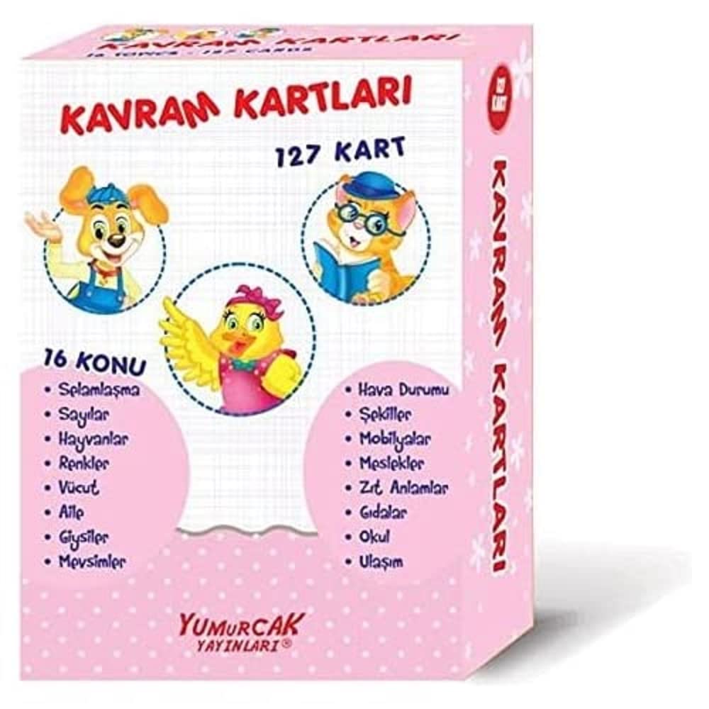 Okul Öncesi Çocuklar İçin Kavram Kartları 127 Kart