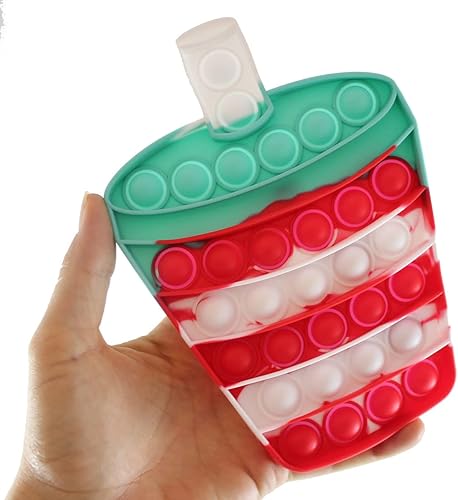 Miniatura 3 de Juguetes para ansiedad con temática de bebida pop de pizza y refrescos, hamburguesa y papas fritas, comida chatarra, juguete de silicona Push Poke