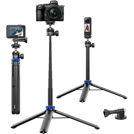 Extendable Selfie Stick Tripod for GoPro and Action Cameras