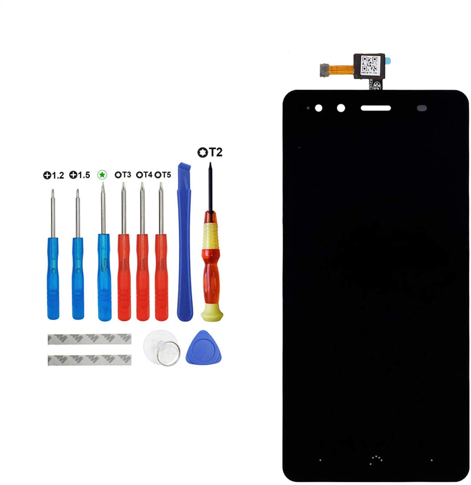 E-YIIVIIL Replacement LCD Display Compatible with BQ Aquaris X5 5.0 Inch (White Without Frame) Replacement Part Repair Display LCD Touch Screen with Tool Kit