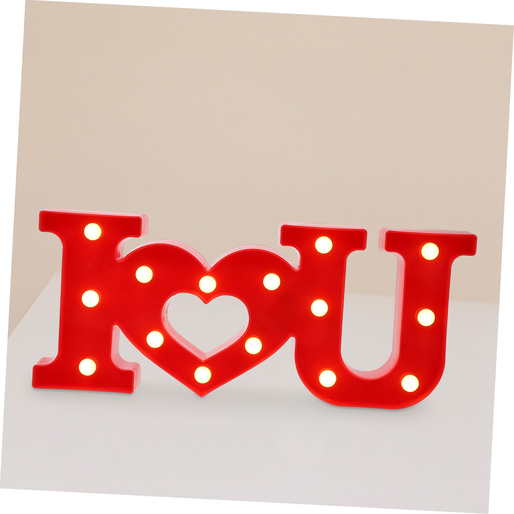Cabilock LED Letter Design Light Unique Romantic Valentine Day Decor for Home Party and Wedding Craftsmanship for Joyful Atmosphere Lightweight and Portable