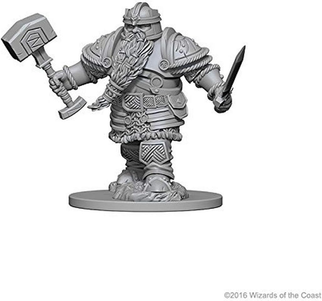 WizKids Dungeons & Dragons: Nolzur's Marvelous Unpainted Minis: Dwarf Male Fighter