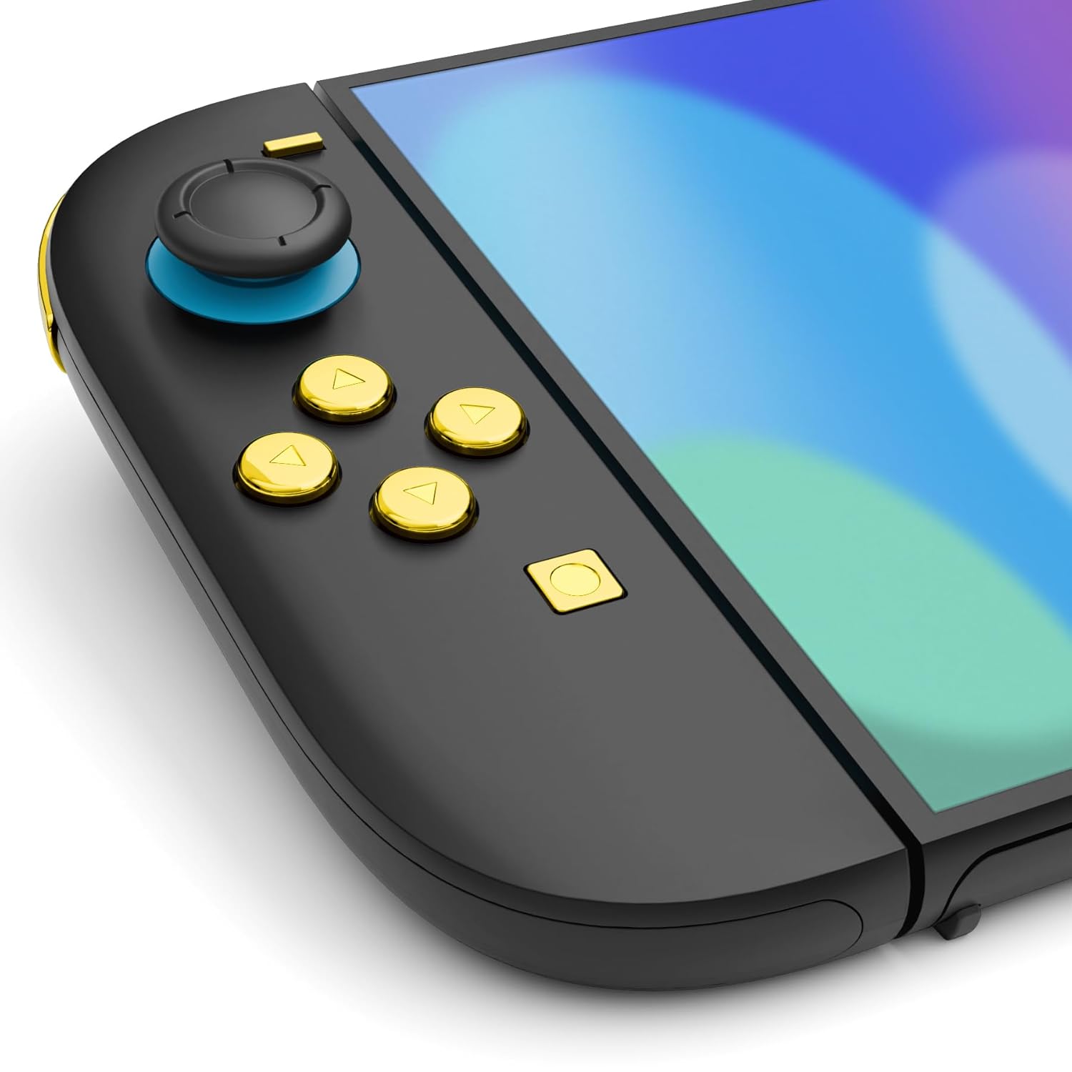 eXtremeRate DIY Replacement Full Set Buttons for Joycon 2, Custom ABXY Direction Keys Dpad + - C Home Capture Release L R ZR ZL Trigger Buttons for Nintendo Switch 2 Controller - Chrome Gold