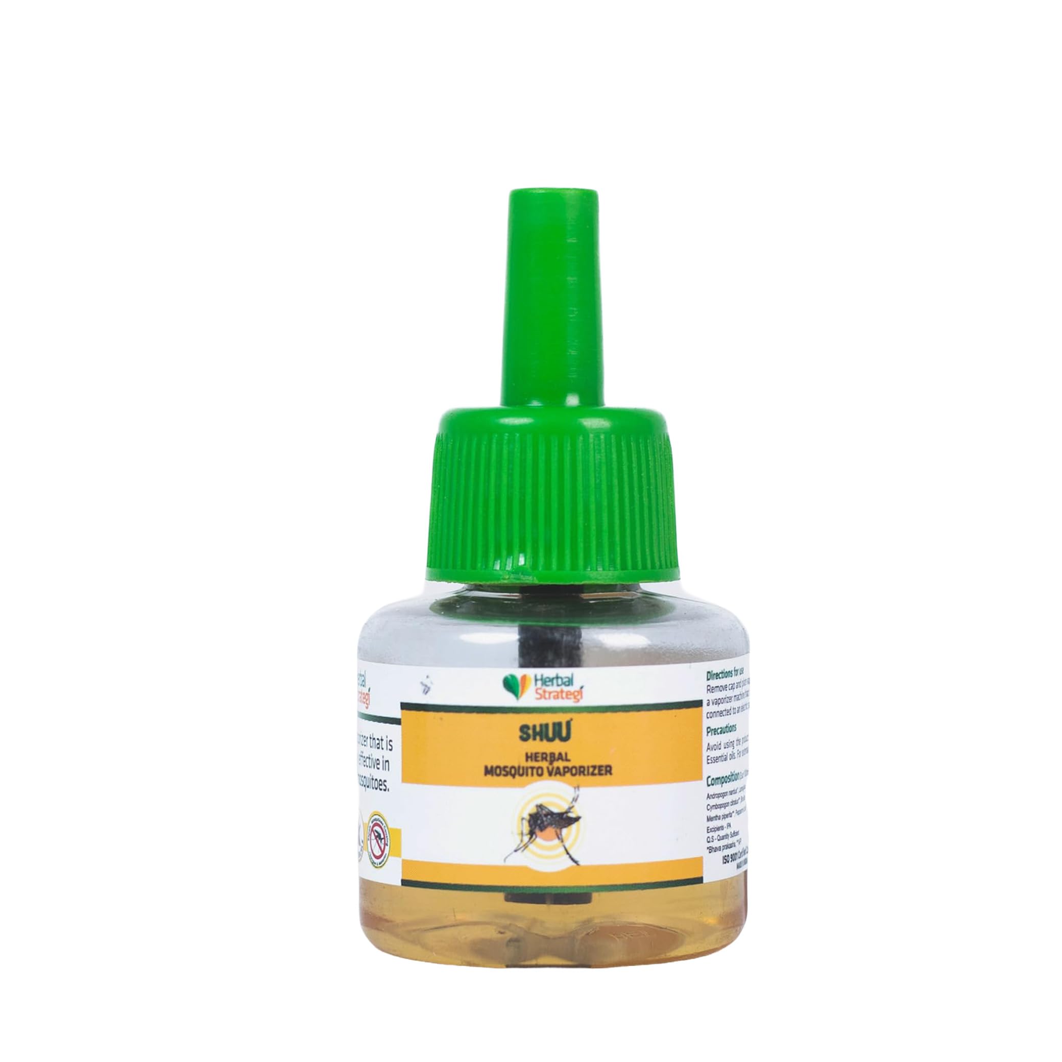 Herbal Strategi Mosquito Repellent Vaporizer Liquid - Natural, Vegan & Eco-Friendly | 100% Herbal and Chemical free | Baby and Pet safe | Ayush certified | 40ml 3