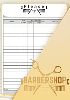 Barbershop Client Sign In Book: Track Your Clients Appointments & Walk-ins . 7''x10'' Inch. 20 Customer Per page.