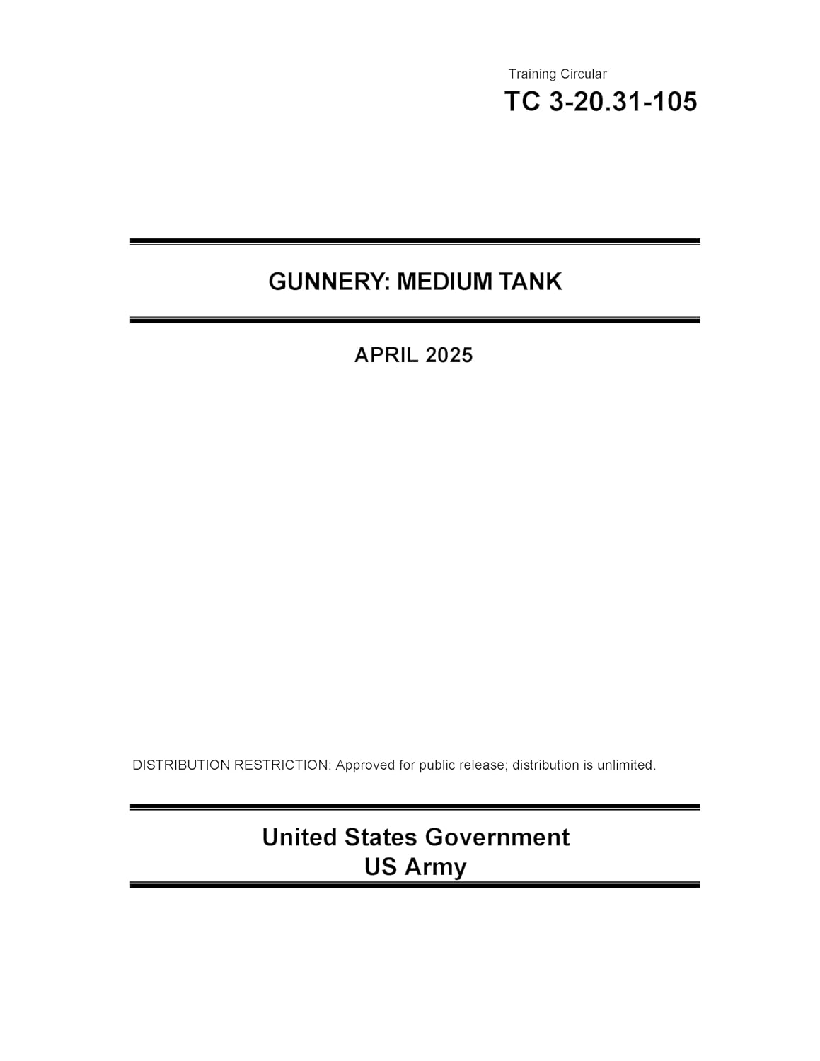 Training Circular TC 3-20.31-105 Gunnery: Medium Tank April 2025
