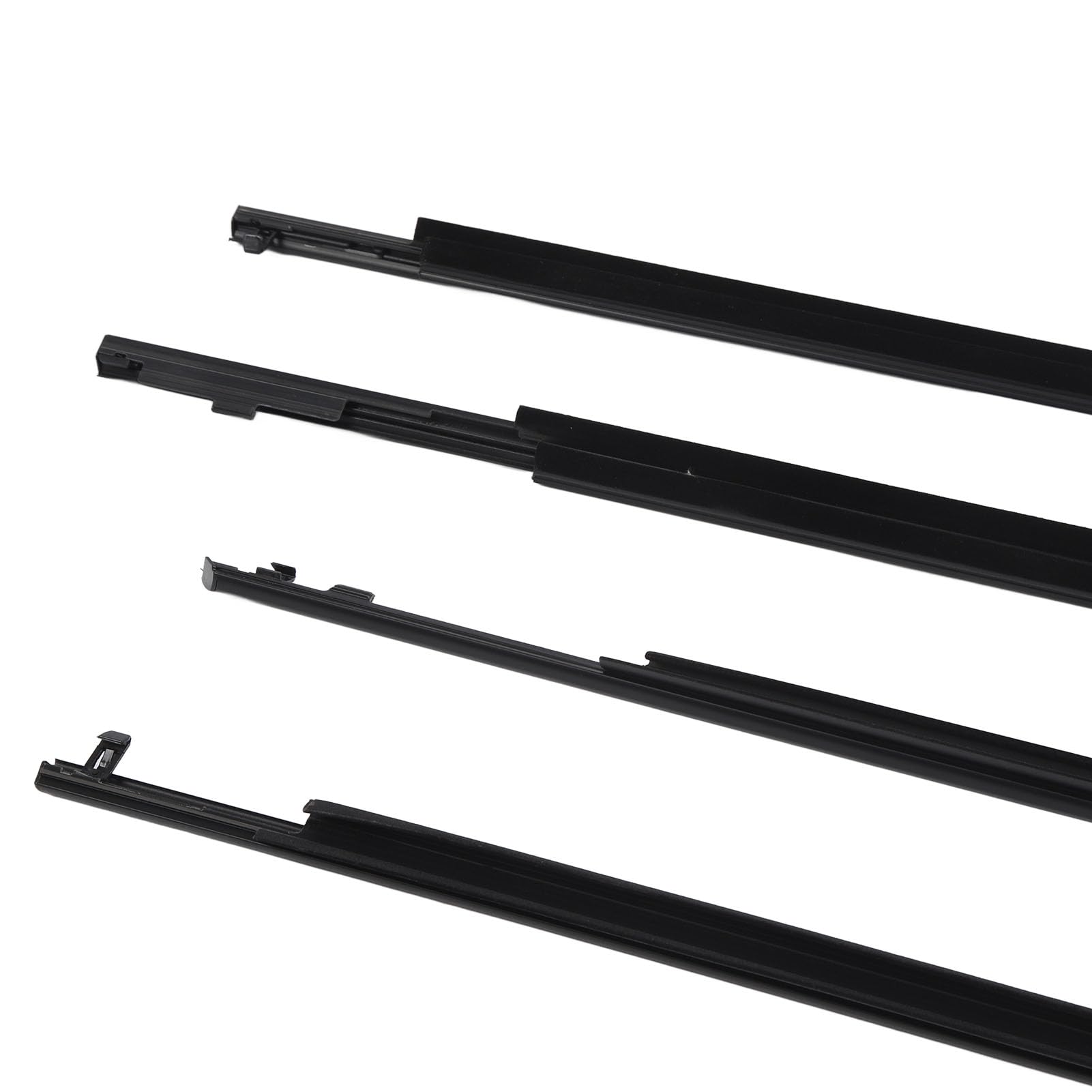 CHICIRIS Burletes para Puerta, Burletes de Goma para Moldura de Cinturón de Puerta, 4 Piezas, Reemplazo Directo para Cinturón de Sellado de Ventana Exterior Delantero, Trasero, Izquierdo y Derecho