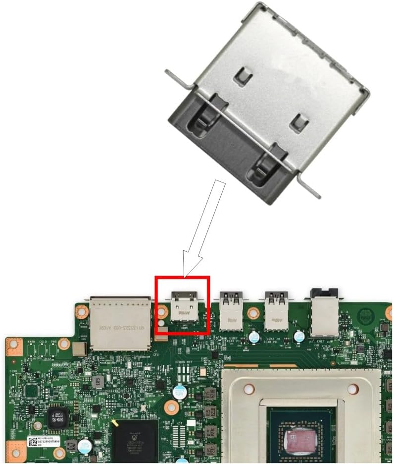 Replacement HDMI Port Socket Interface Connector Repair Part for Xbox Series S (XSS) Console