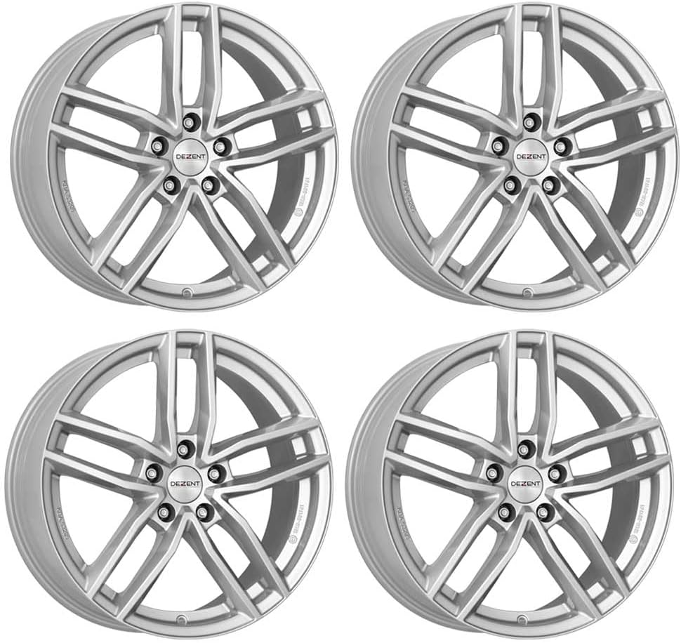 4x Dezent alloy rims TR silver 7.0Jx17 ET41 5x112 compatible with Mini Cabrio Clubman Countryman