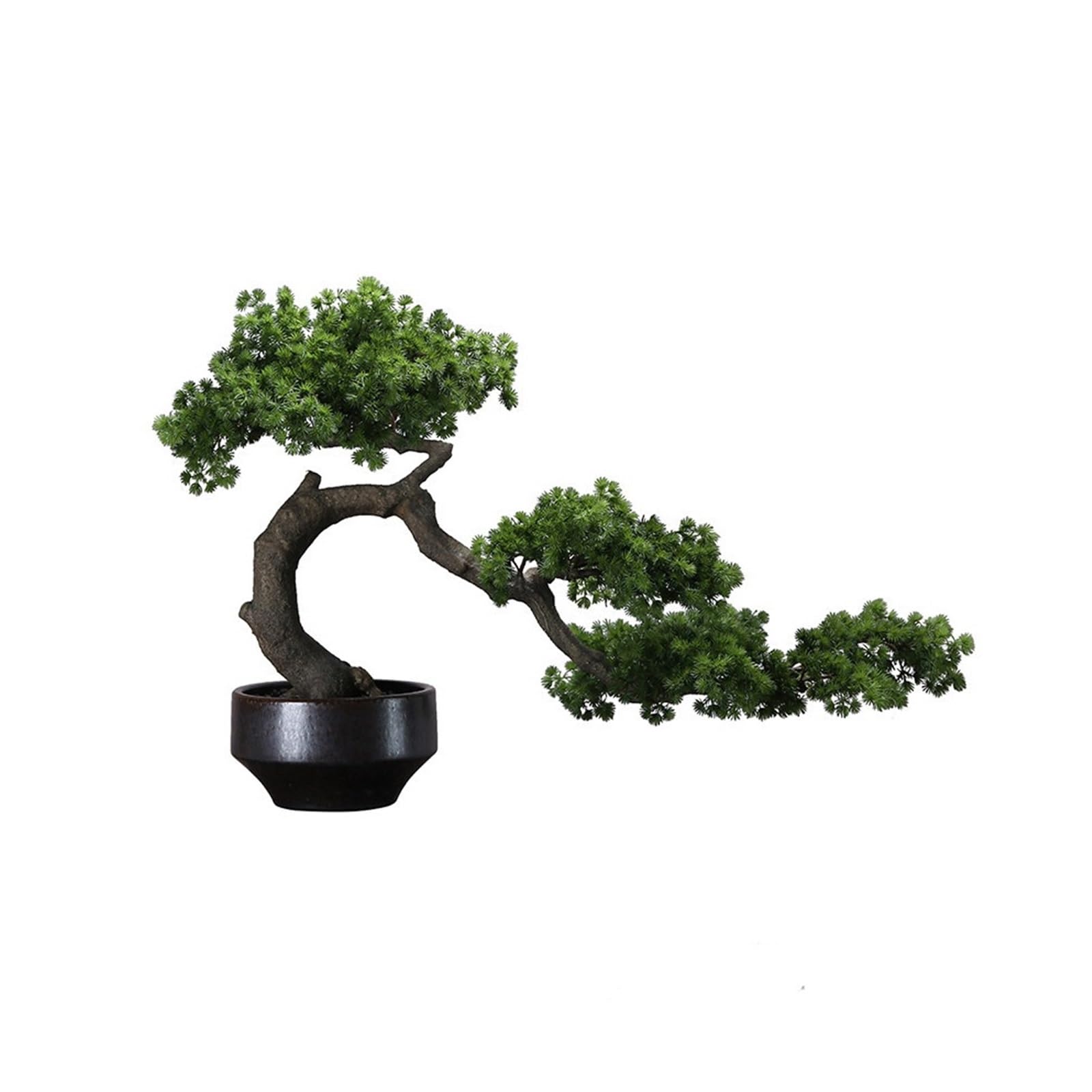 GLJTUO Artificial Trees Large Faux Pine Plants 12 inch, Greenery Desktop Bonsai Plant for Room Decorations Simulated Pine